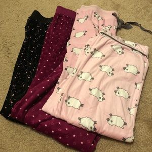 Lot of 3 Super Soft Pajama Bottoms